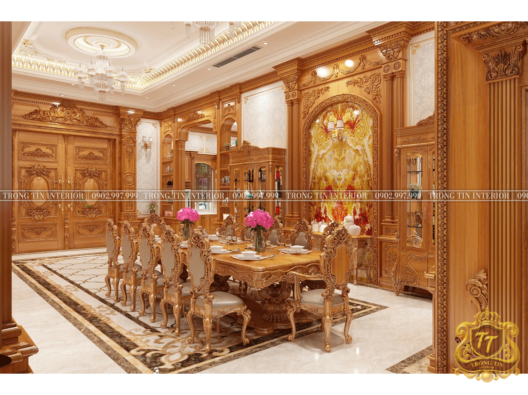 Phòng Ăn Cổ Điển Mẫu 2