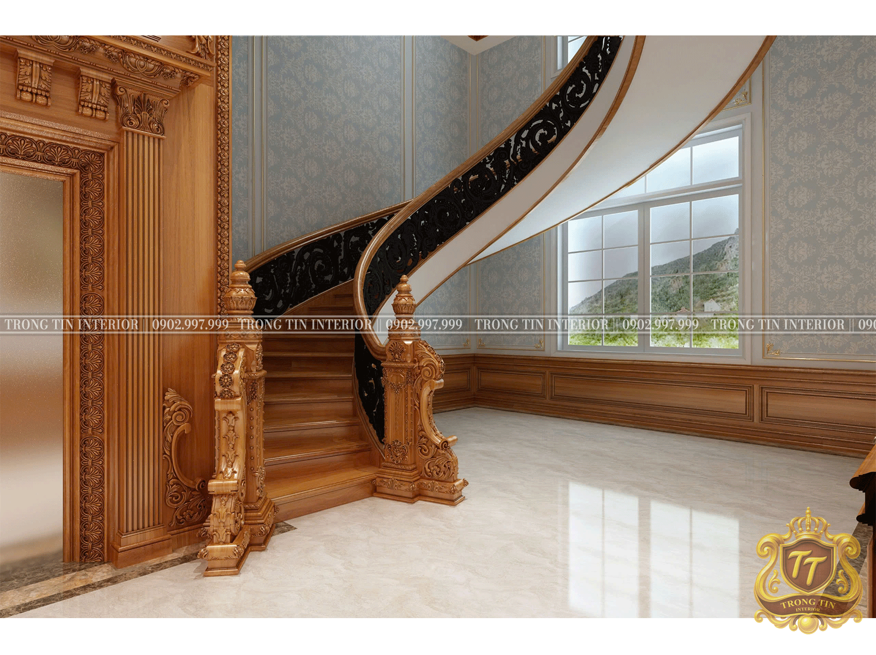 Cầu Thang Cổ Điển Mẫu 1