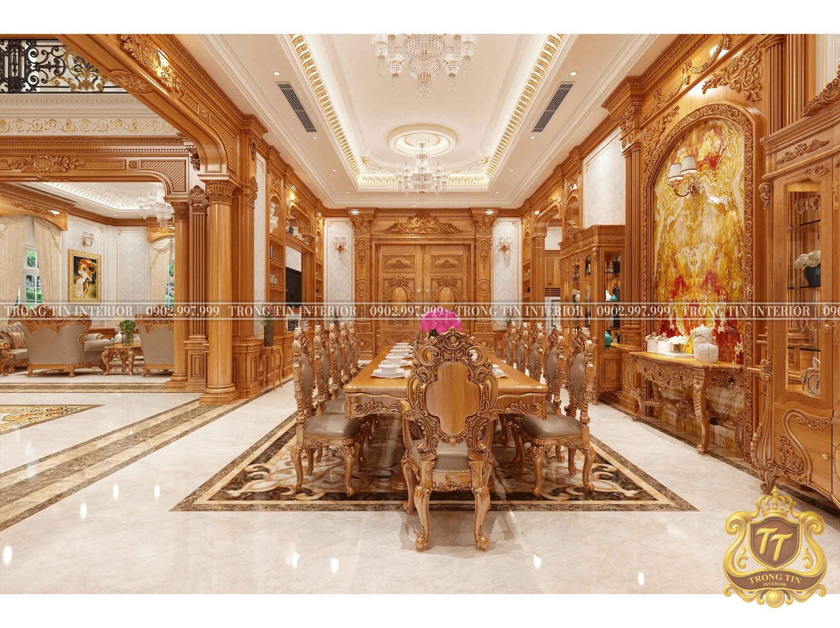 Phòng Ăn Cổ Điển Mẫu 2