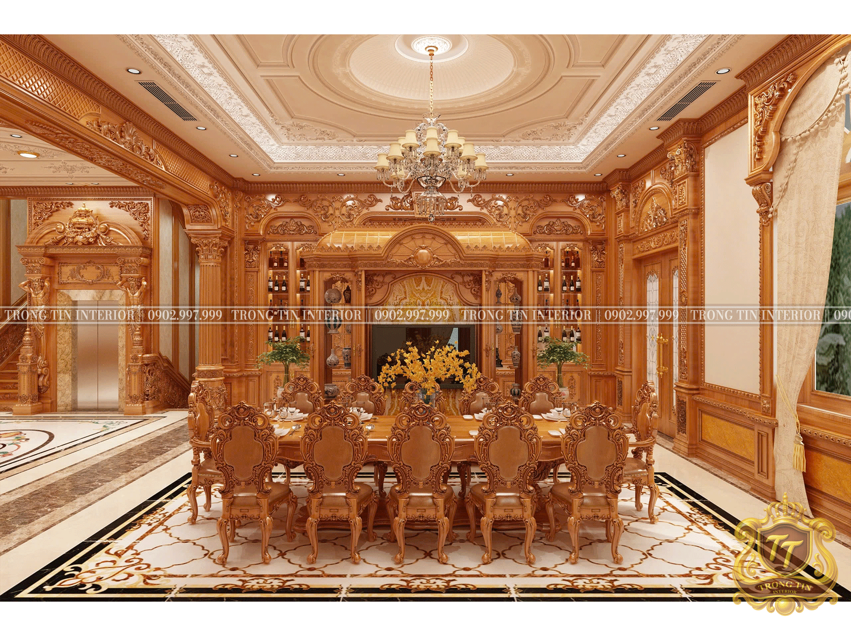 Phòng Ăn Cổ Điển Mẫu 3