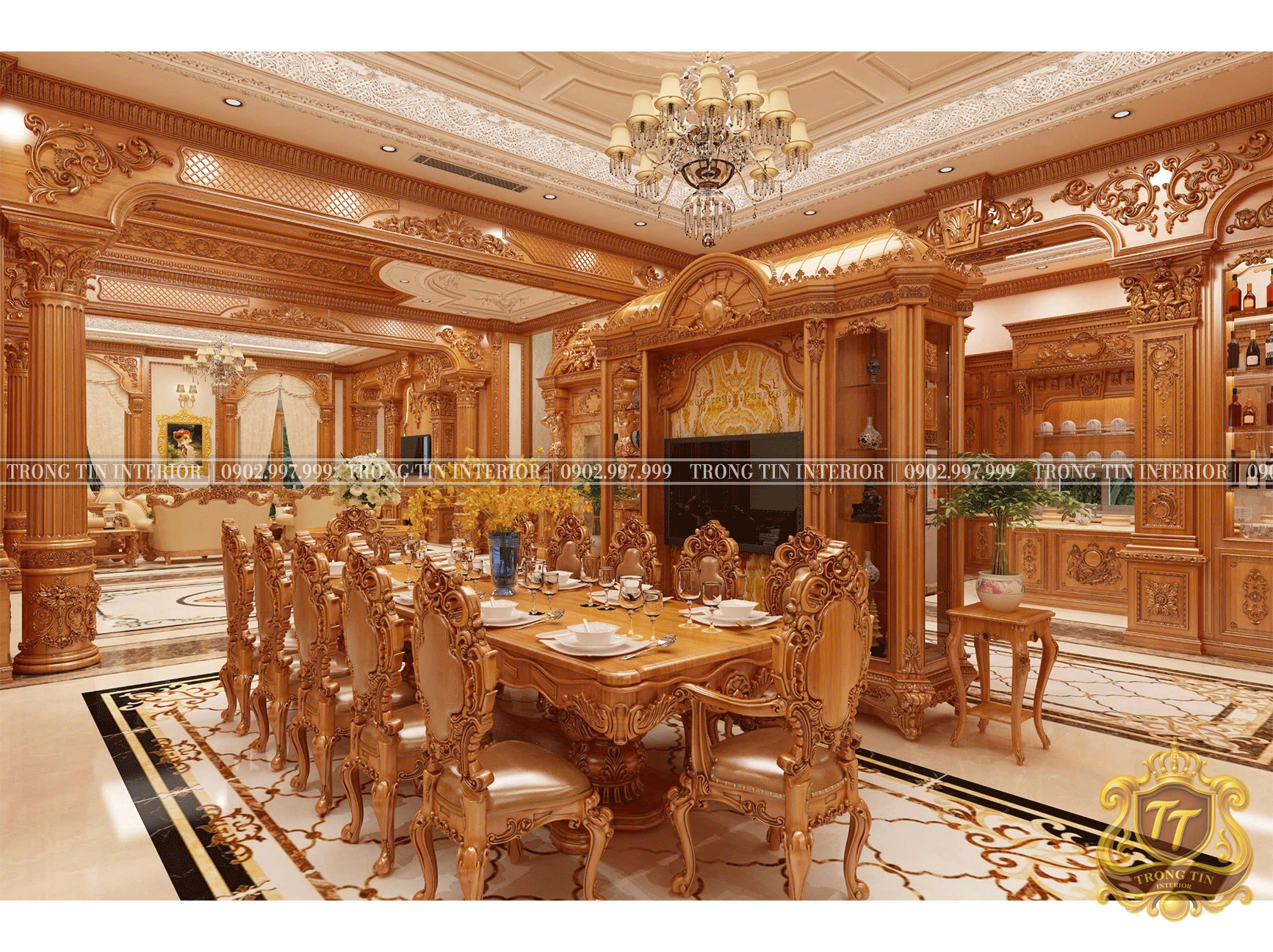 Phòng Ăn Cổ Điển Mẫu 3