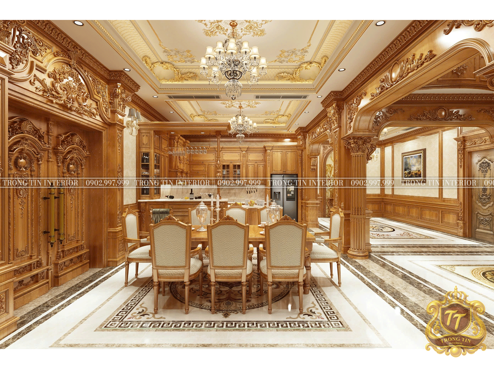 Phòng Bếp Cổ Điển Mẫu 1
