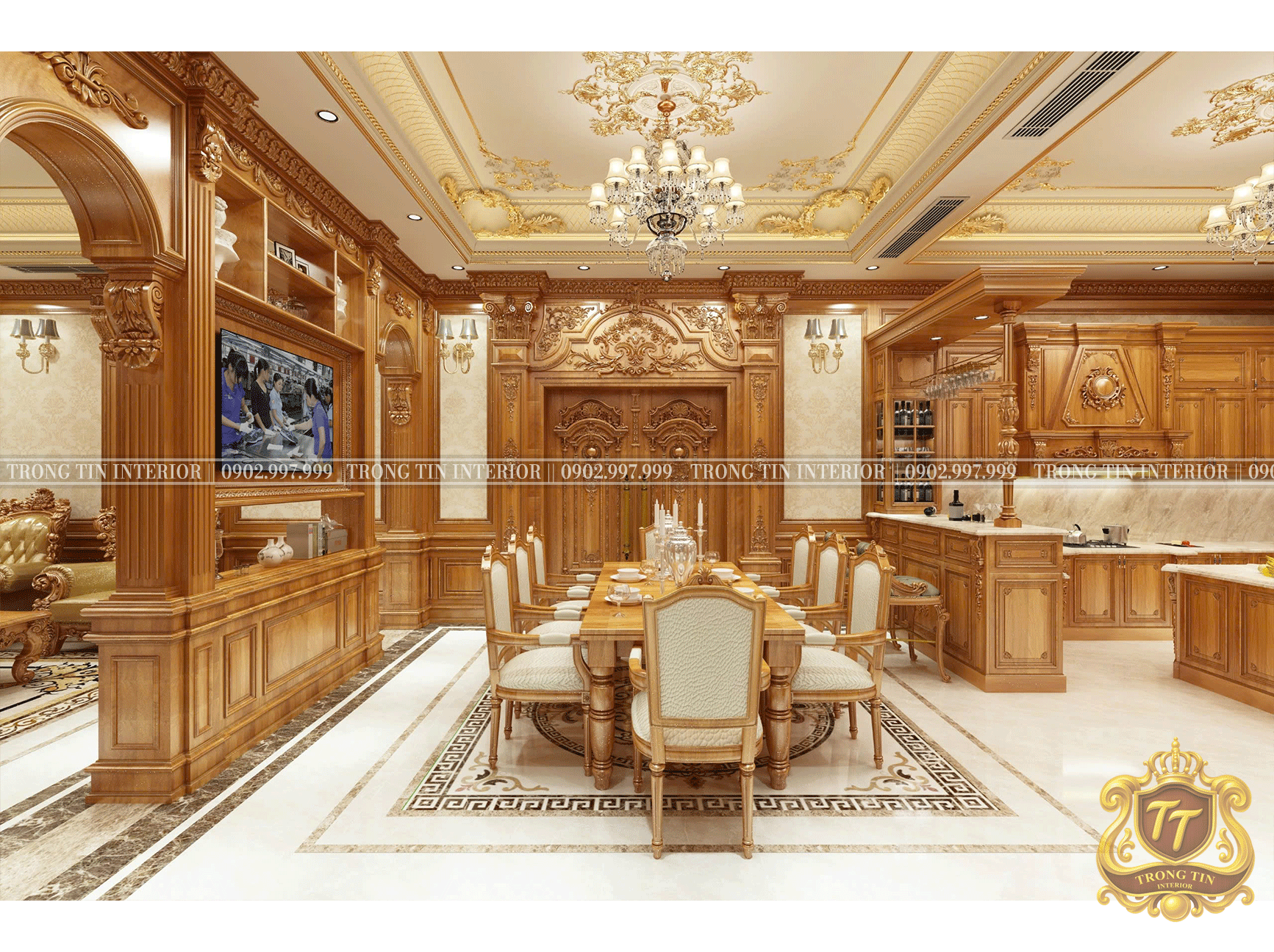 Phòng Bếp Cổ Điển Mẫu 1