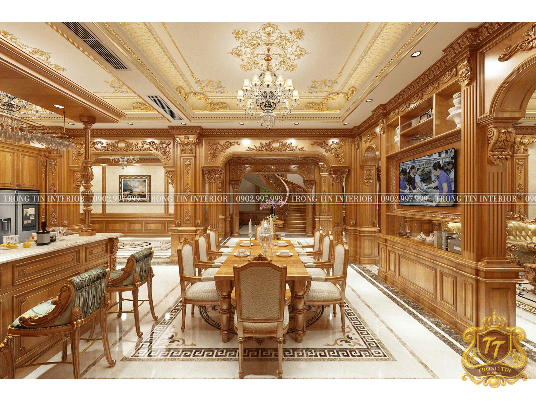 Phòng Bếp Cổ Điển Mẫu 1
