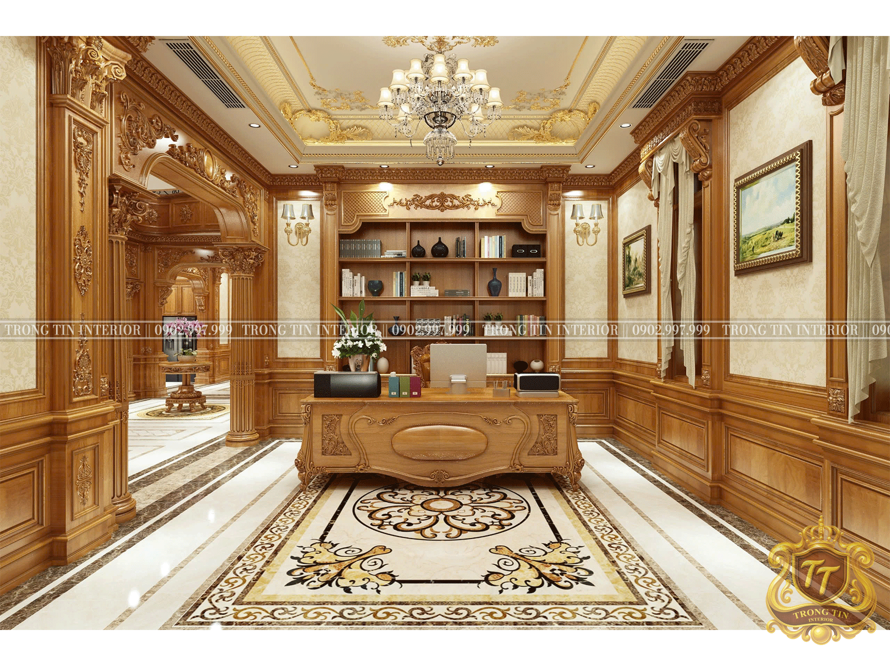 Phòng Làm Việc Cổ Điển Mẫu 4