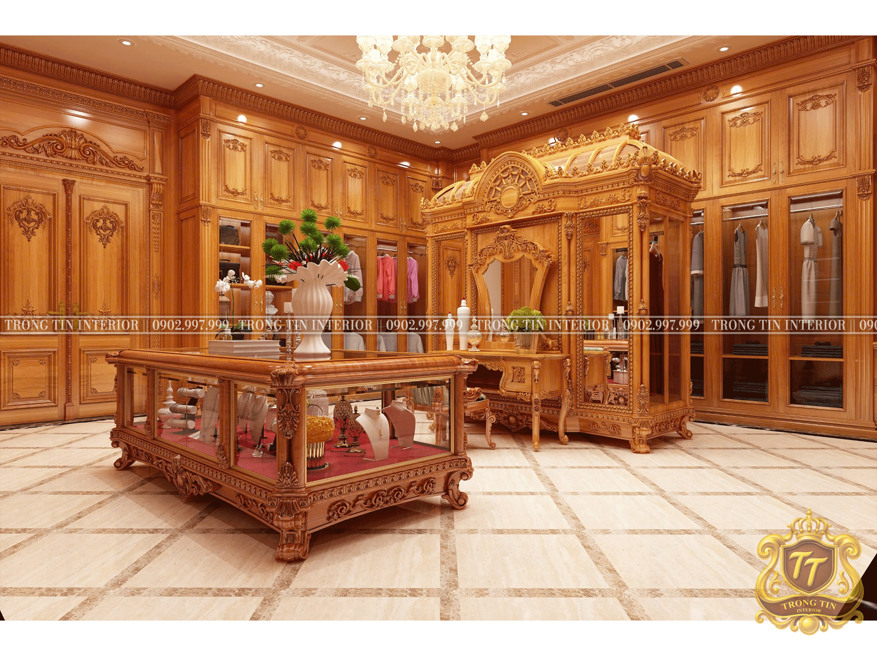 Phòng Thay Đồ Cổ Điển Mẫu 1