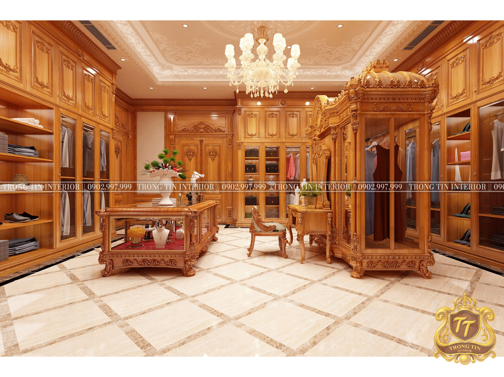 Phòng Thay Đồ Cổ Điển Mẫu 1